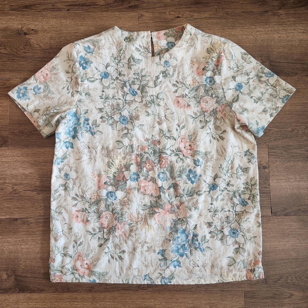 Alfred Dunner Vintage 90's Floral Print Shirt